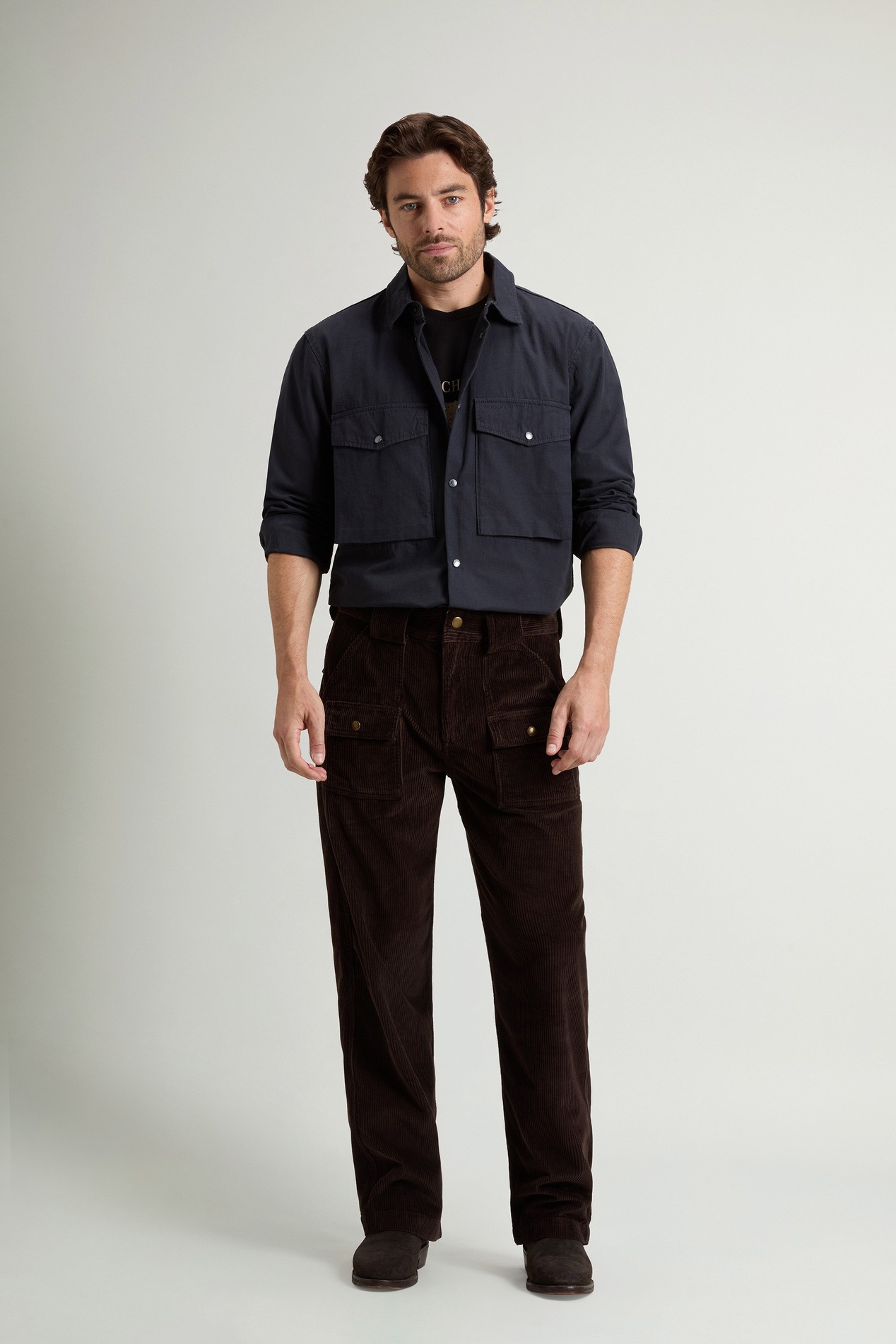 Bush Pants in Pure Cotton Velvet Brown photo 3 | Woolrich