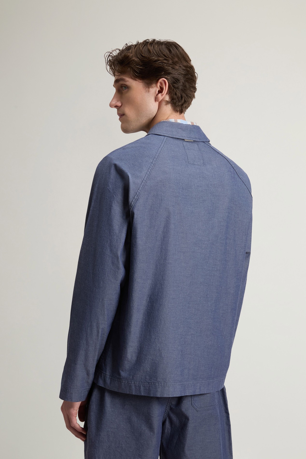 WASHED INDIGO OVERSHIRT Blue photo 3 | Woolrich