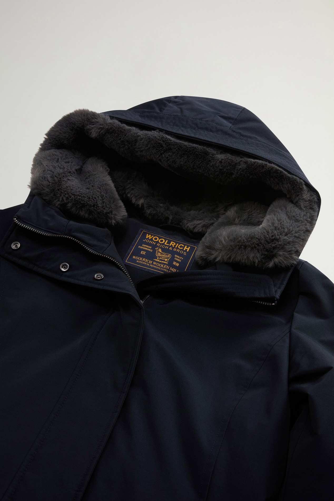 BOULDER FAUX FUR PARKA Blue photo 6 | Woolrich