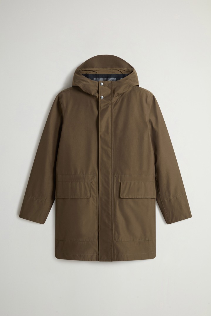 Officer 3-in-1 Waterproof Coat in Three-Layered Ramar Cloth Green photo 1 | Woolrich