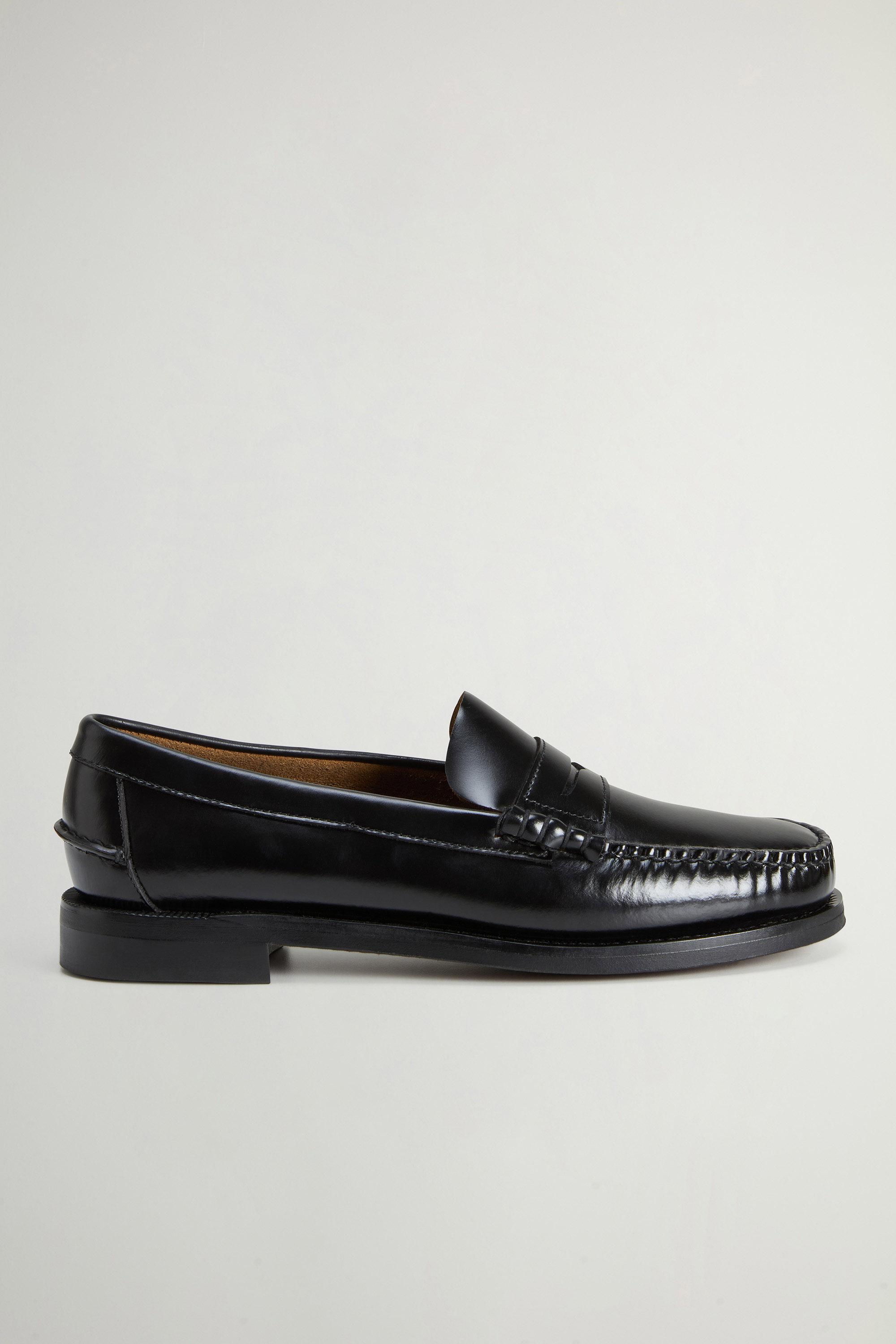 Dan Classic Mokassin Sebago x Woolrich aus Glattleder Schwarz photo 1 | Woolrich