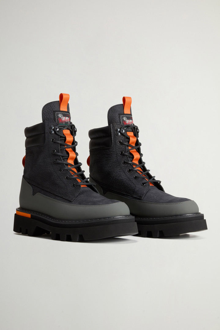 Ankle Boots in Tumbled Nubuck Leather by Todd Snyder Black photo 2 | Woolrich