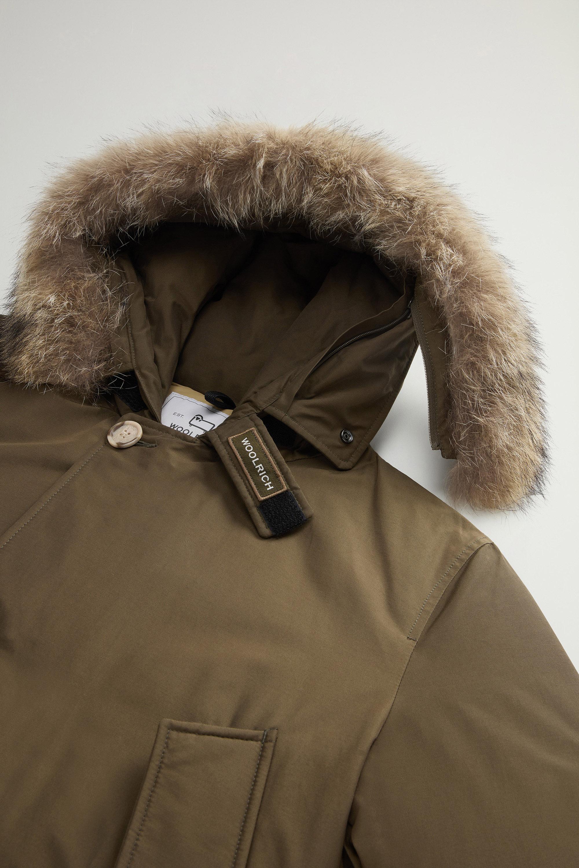 Arctic Parka in Ramar Cloth with Detachable Fur Trim Green photo 6 | Woolrich