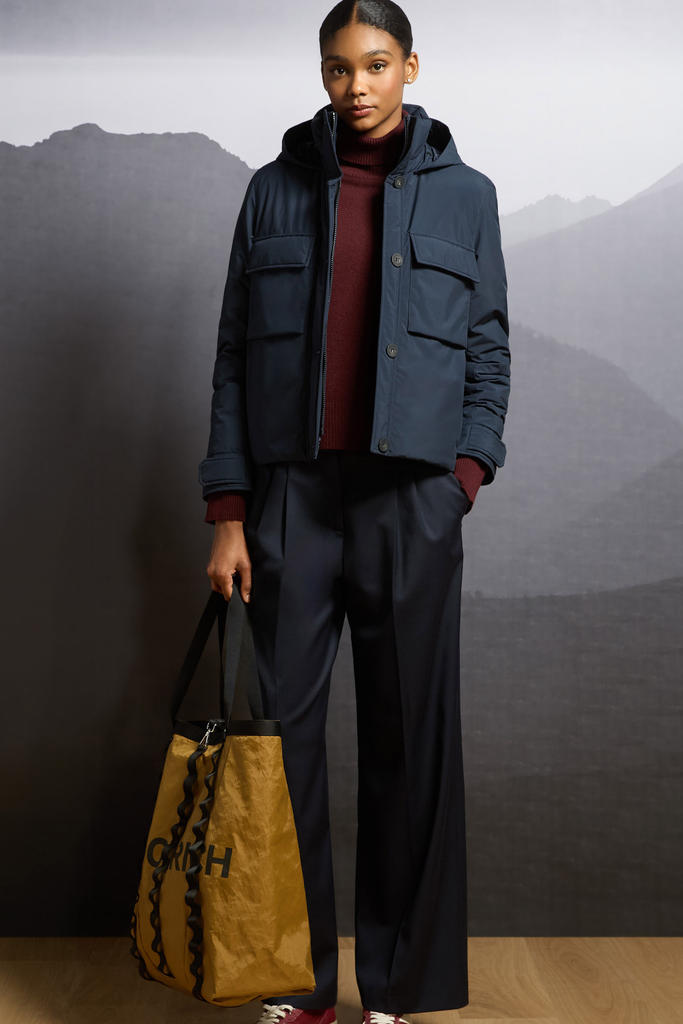 Wide-Leg Pants in Wool Blend Blue photo 6 | Woolrich