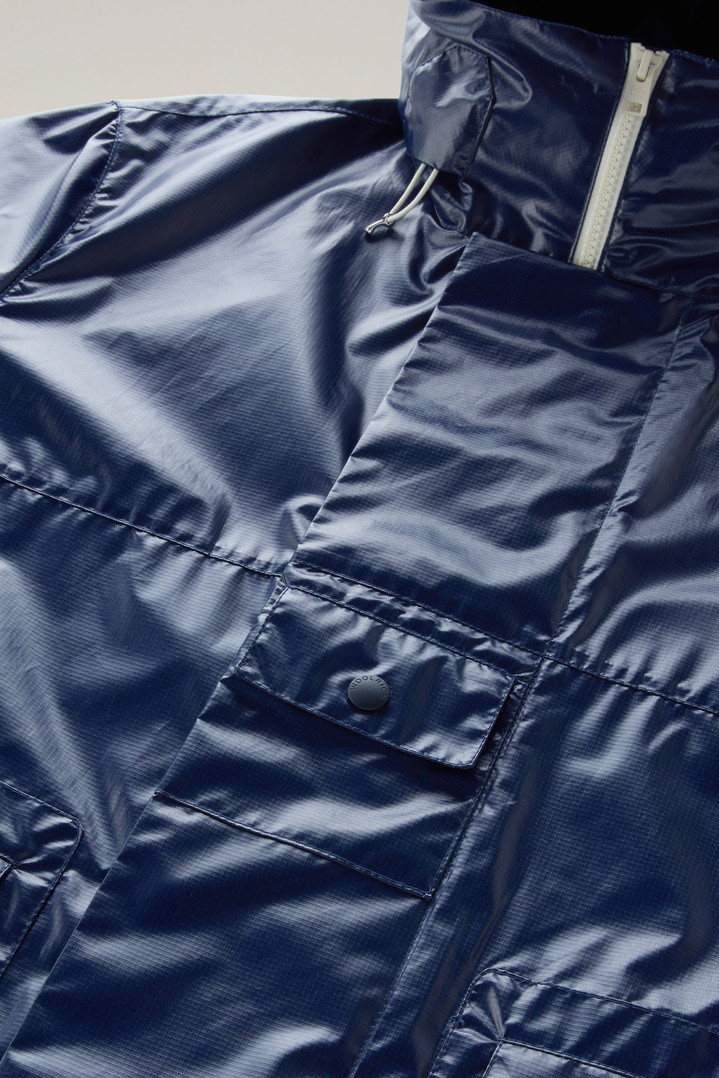 Resine Jacket in Ripstop Fabric with Hood Blue photo 3 | Woolrich