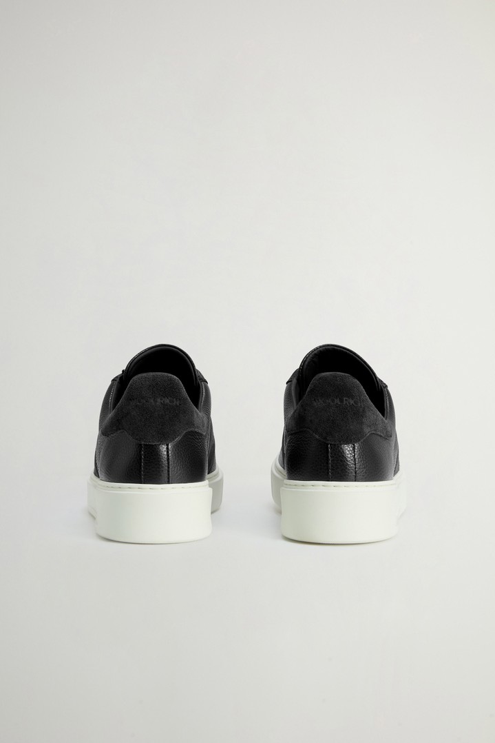 Classic Court Sneakers in Leather and Suede Blue photo 3 | Woolrich
