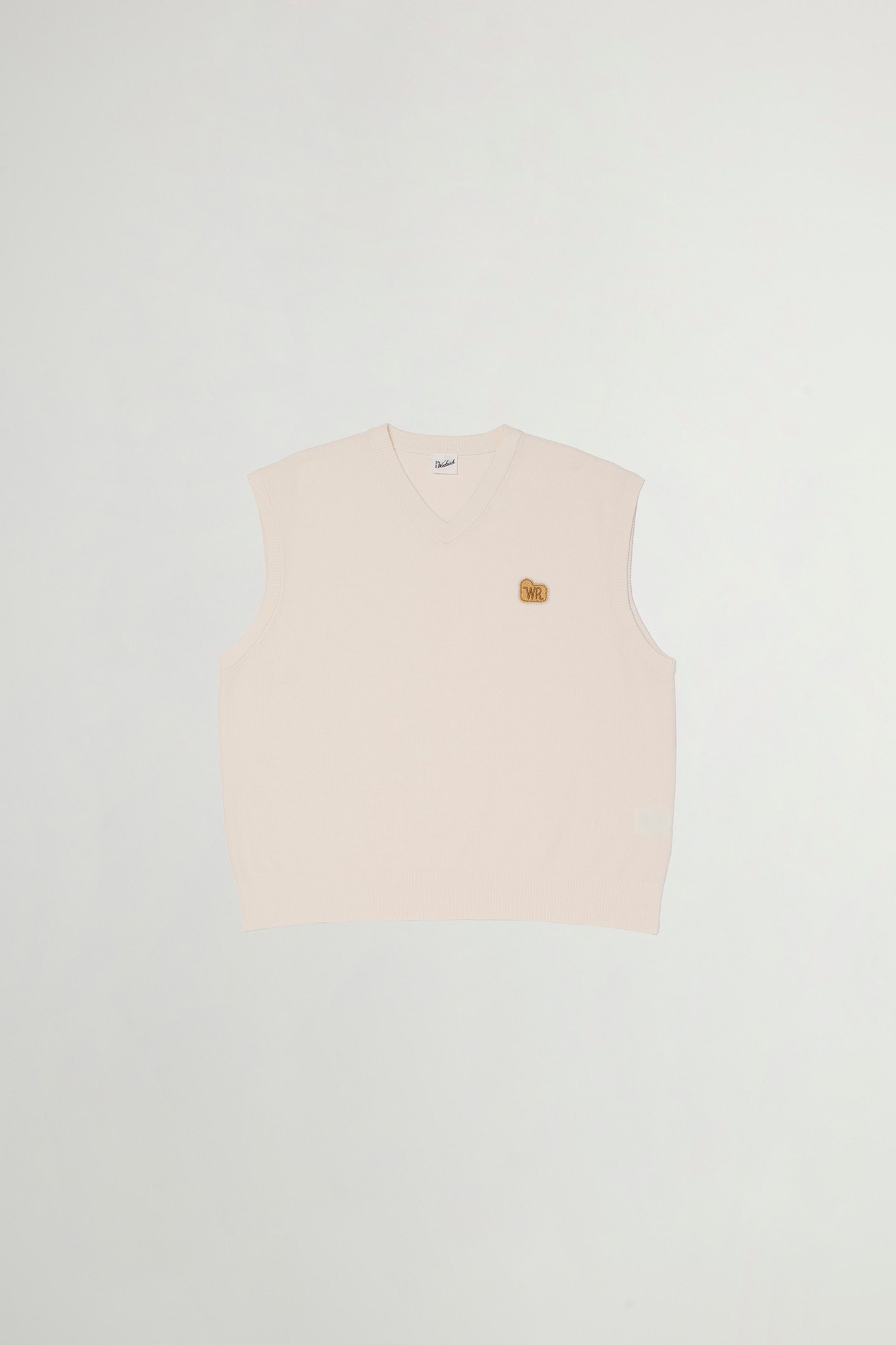 SHEEP PATCH COTTON PIQUE KNIT VEST White photo 1 | Woolrich