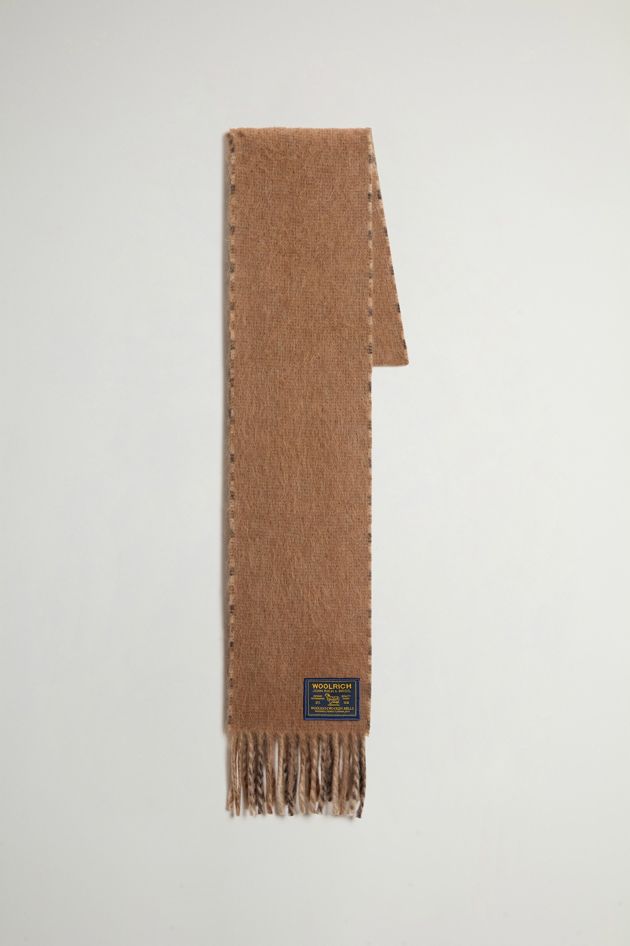 WOOL CHECK SCARF Beige photo 2 | Woolrich