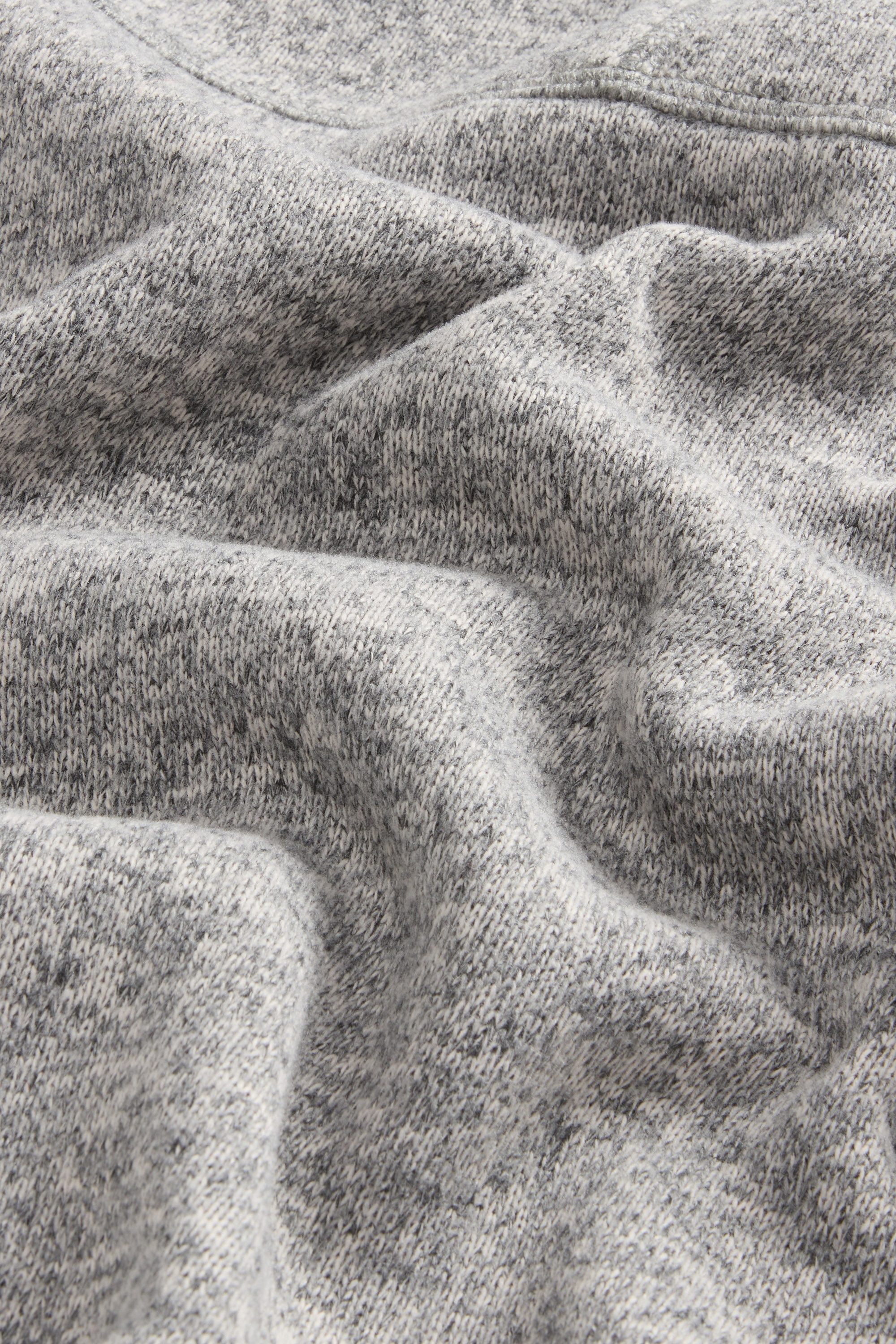 Full-Zipper Sweatshirt with Stand-Up Collar in Recycled Sherpa by Todd Snyder Gray photo 7 | Woolrich