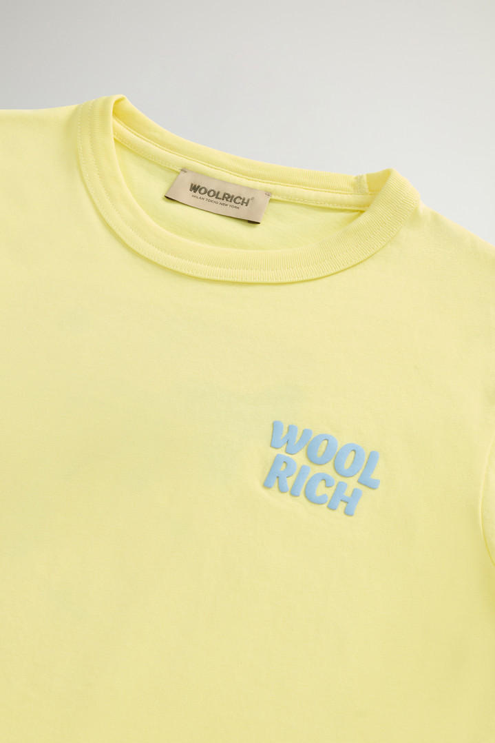 Boys’ T-Shirt in Pure Cotton with Print on the Back Yellow photo 3 | Woolrich