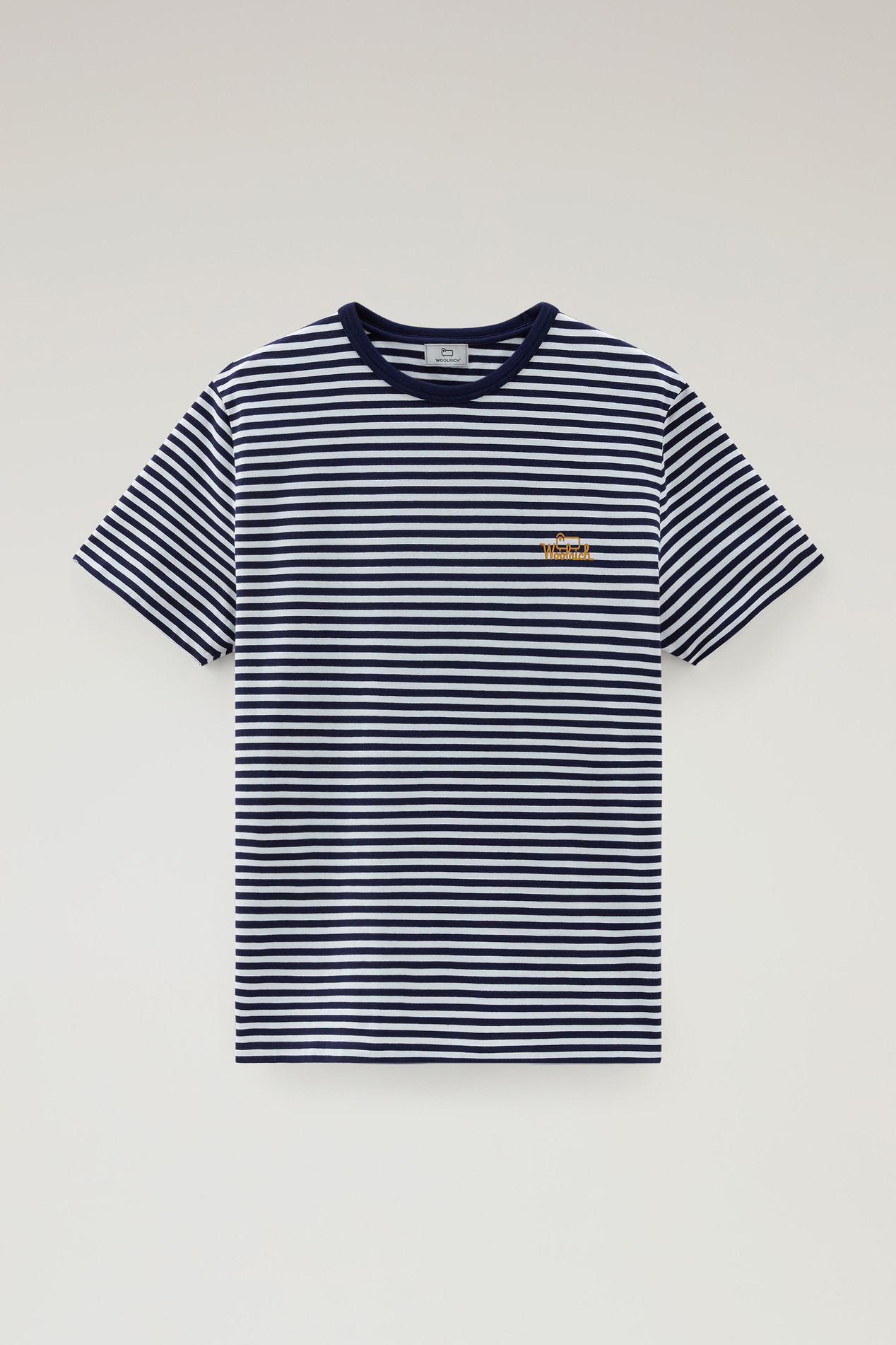 Striped T-Shirt in Stretch Cotton Jersey Blue photo 1 | Woolrich