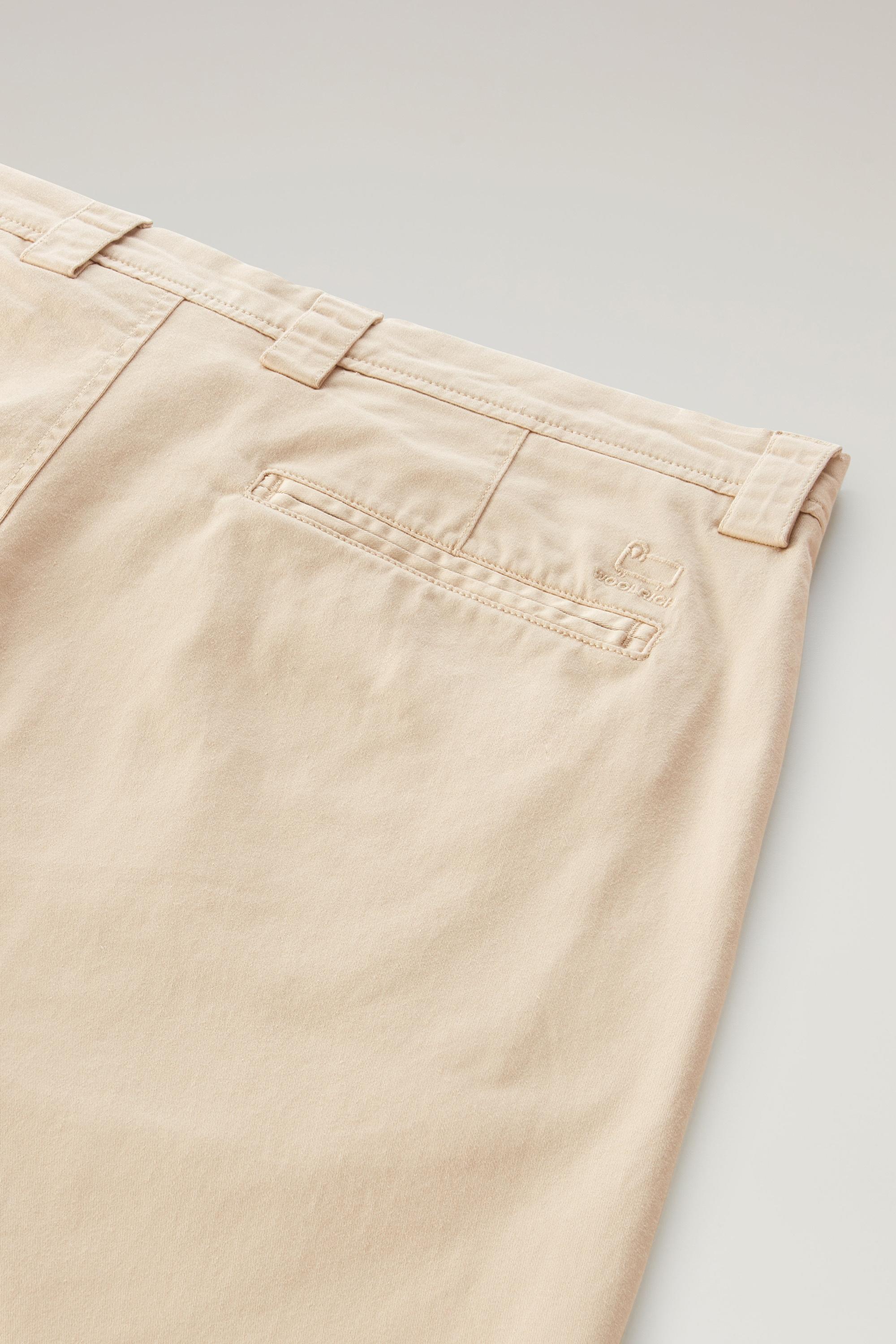 Garment-Dyed Chino Shorts in Stretch Cotton Beige photo 4 | Woolrich