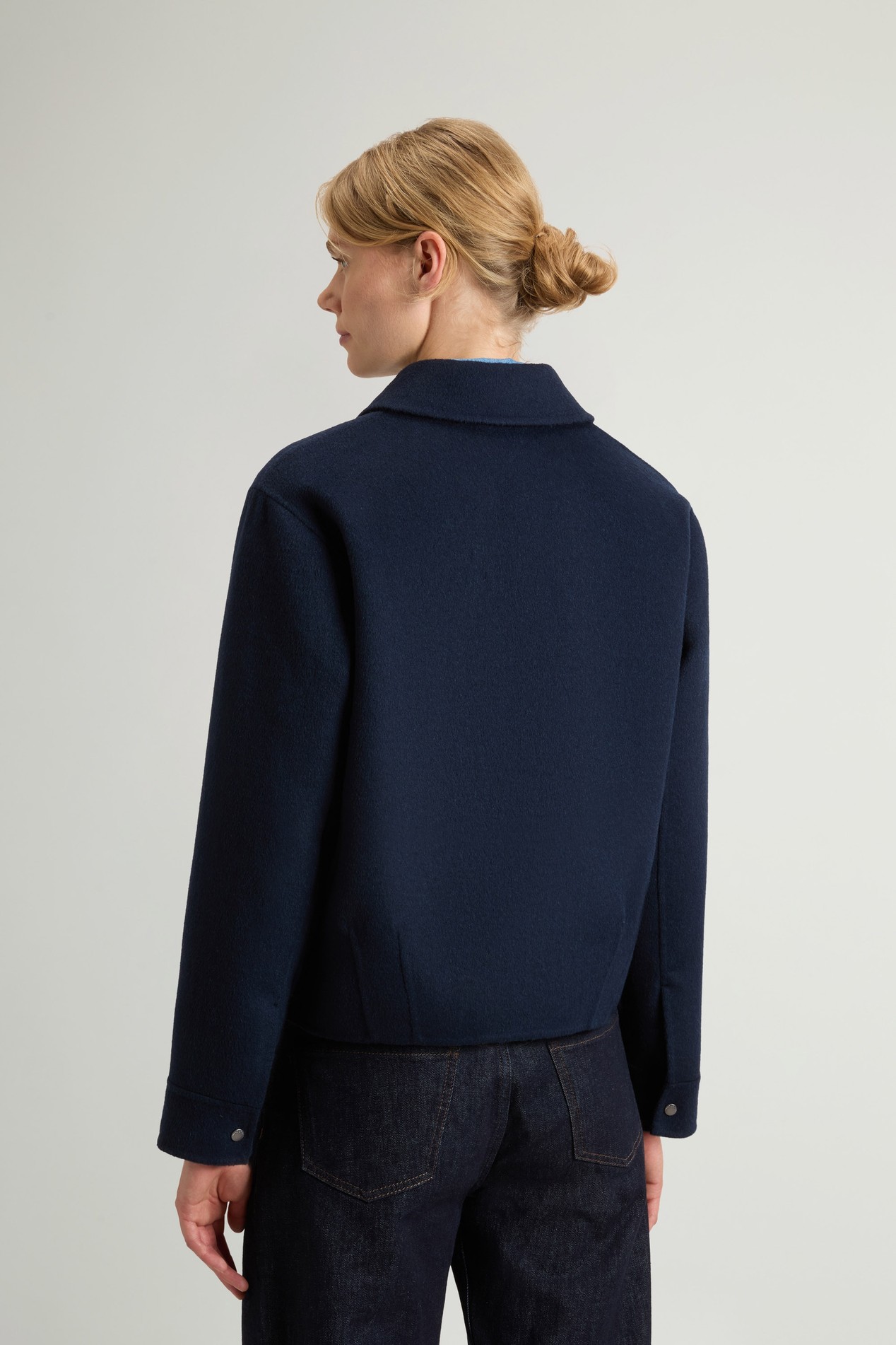 Jacket in Double-Face Wool Blend Blue photo 3 | Woolrich