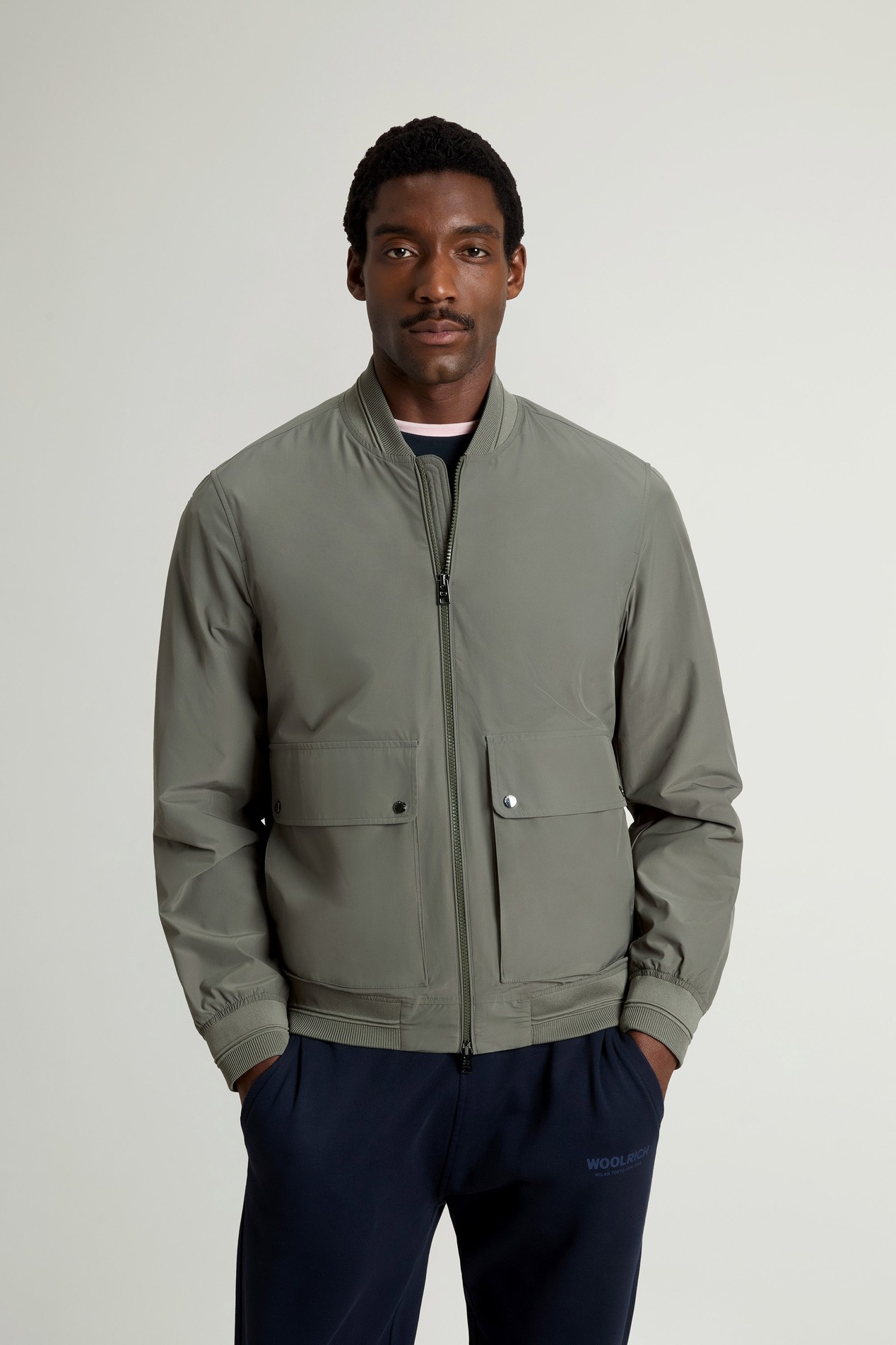 Wesley Bomber Jacket in Urban Touch Green photo 1 | Woolrich