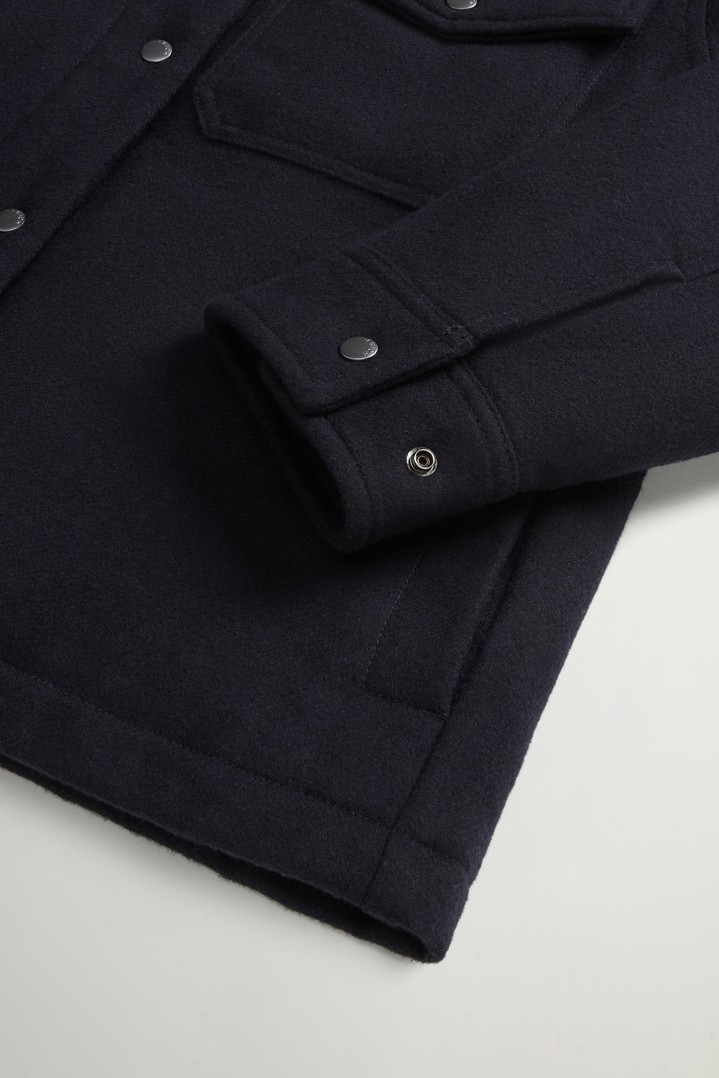 Alaskan Overshirt in Recycled Italian Wool Blend Blue photo 3 | Woolrich