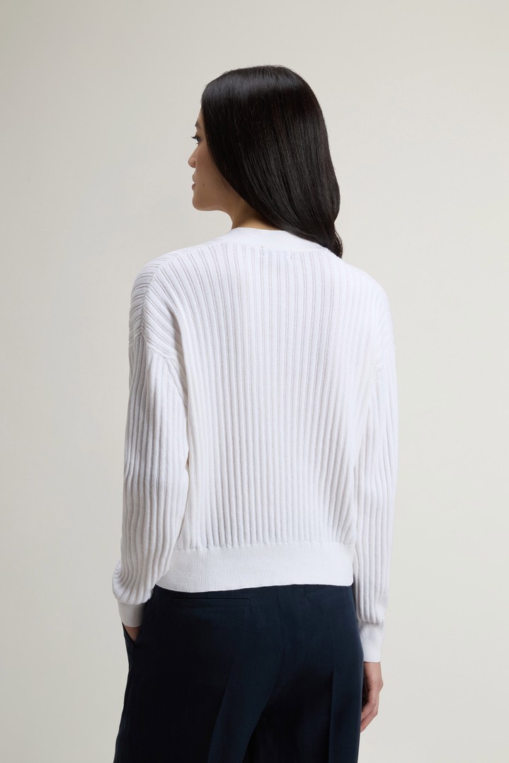SOFT COTTON SWEATER White photo 3 | Woolrich