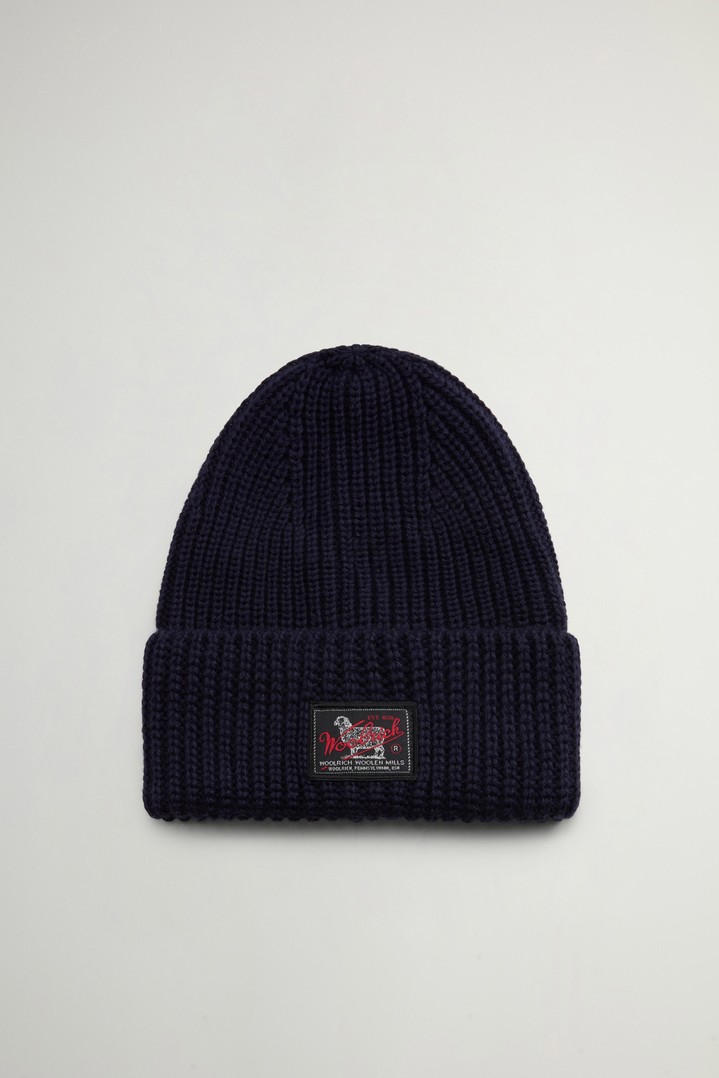WM PATCH BEANIE Blue photo 2 | Woolrich
