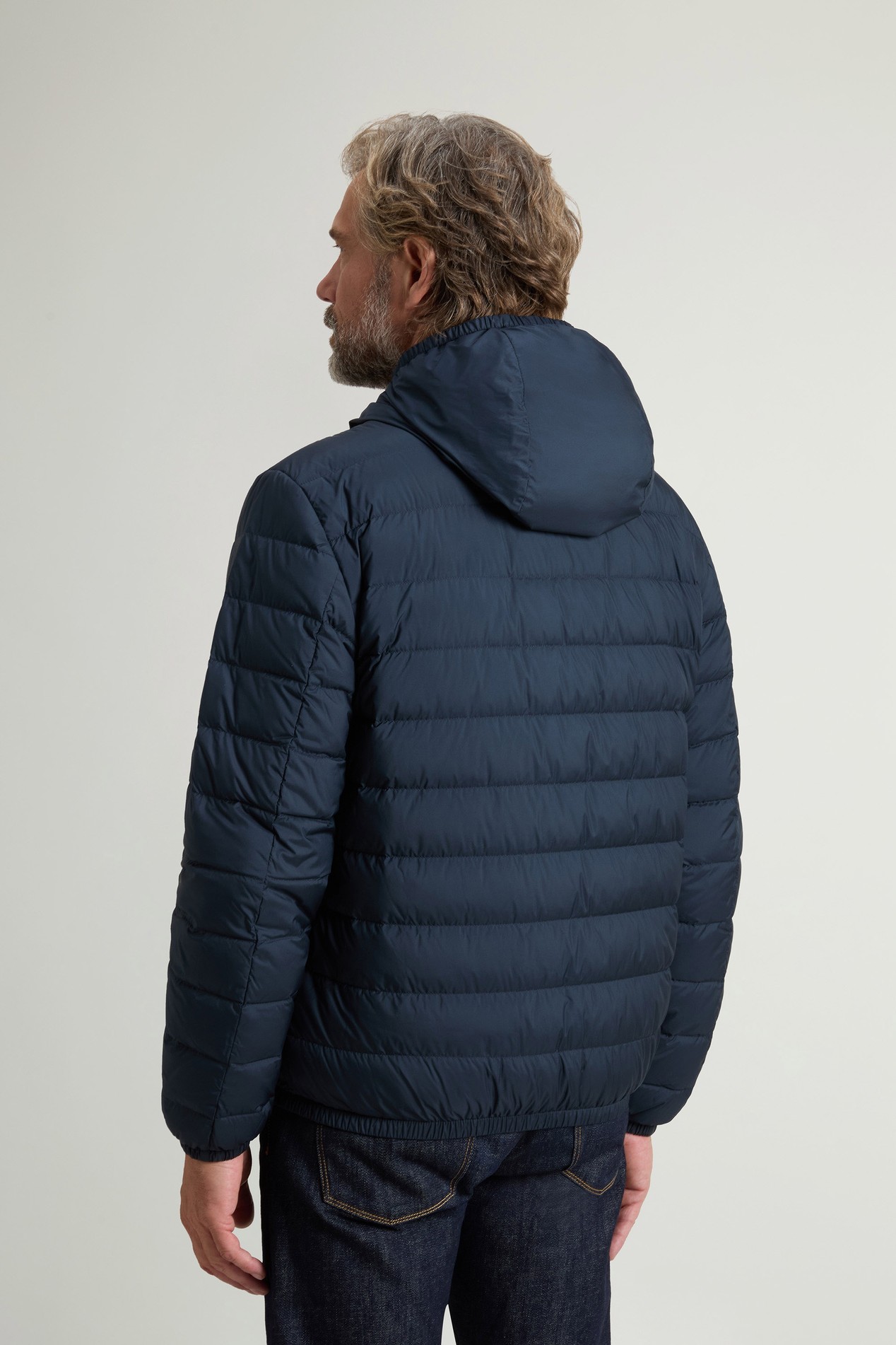 Quilted Jacket in Lightweight Microfiber Blue photo 3 | Woolrich