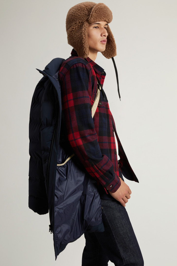 MATT STRETCH LONG PUFFER Blue photo 5 | Woolrich