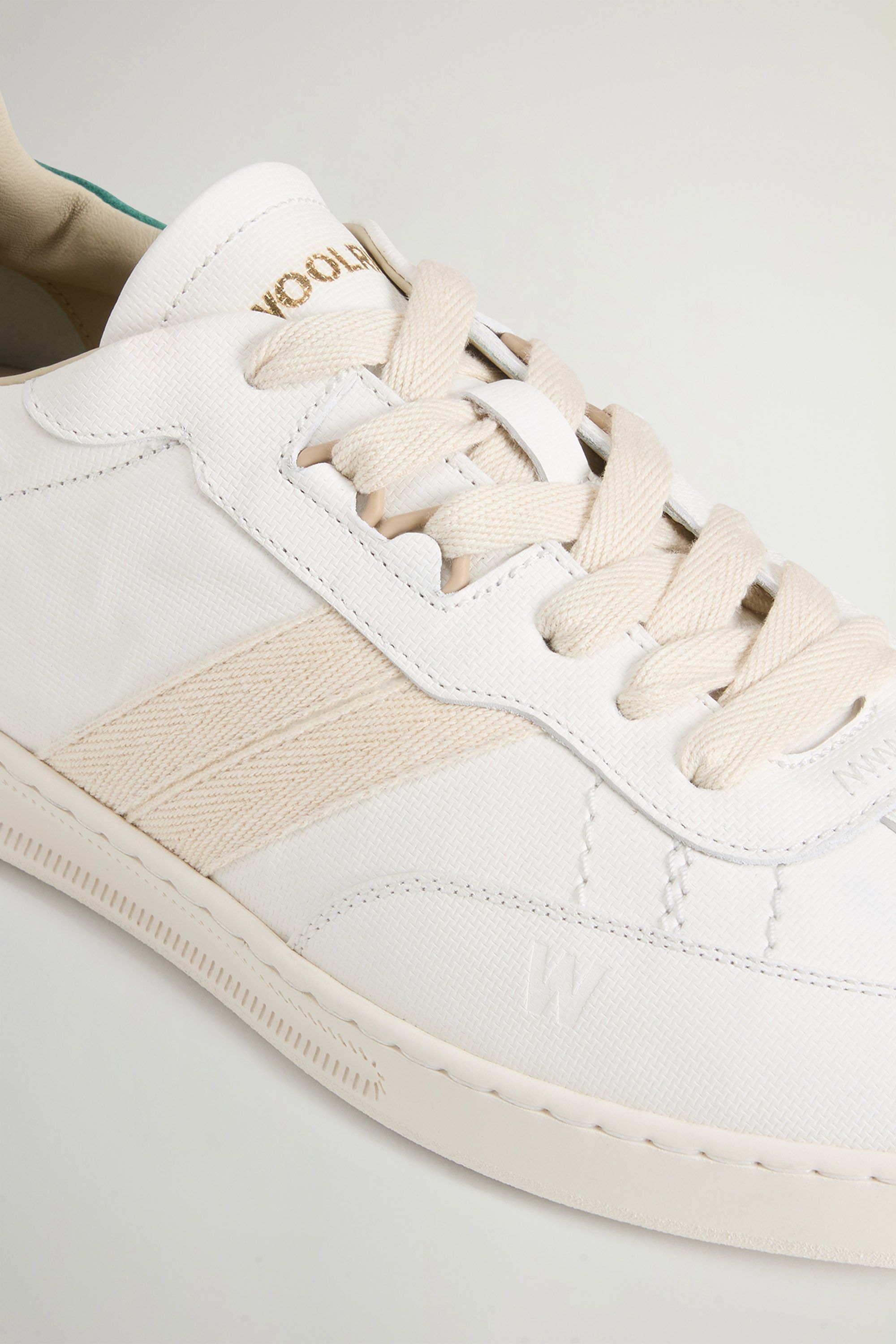 Doubleu Tennis Sneakers in Calfskin with Suede Details White photo 5 | Woolrich