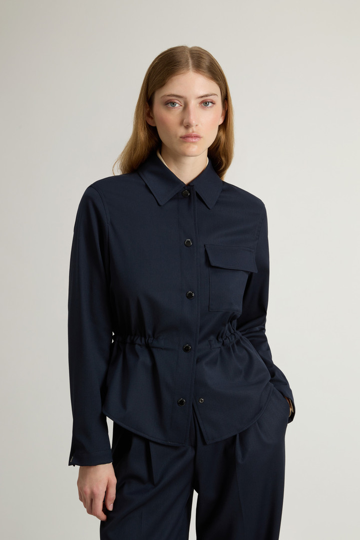 Overshirt in Wool Blend Blue photo 1 | Woolrich