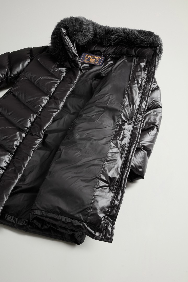 LIQUID NYLON FUR PARKA Black photo 8 | Woolrich