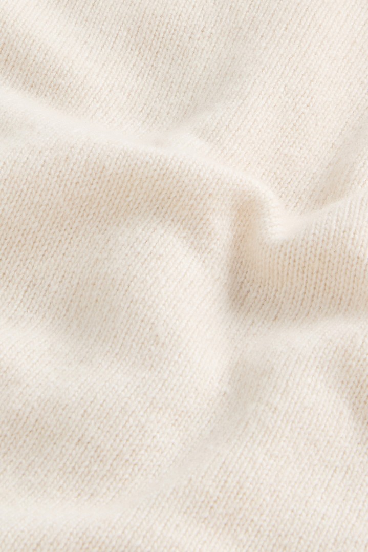 Hooded Full-Zipper Sweater in Wool and Cashmere Blend White photo 6 | Woolrich