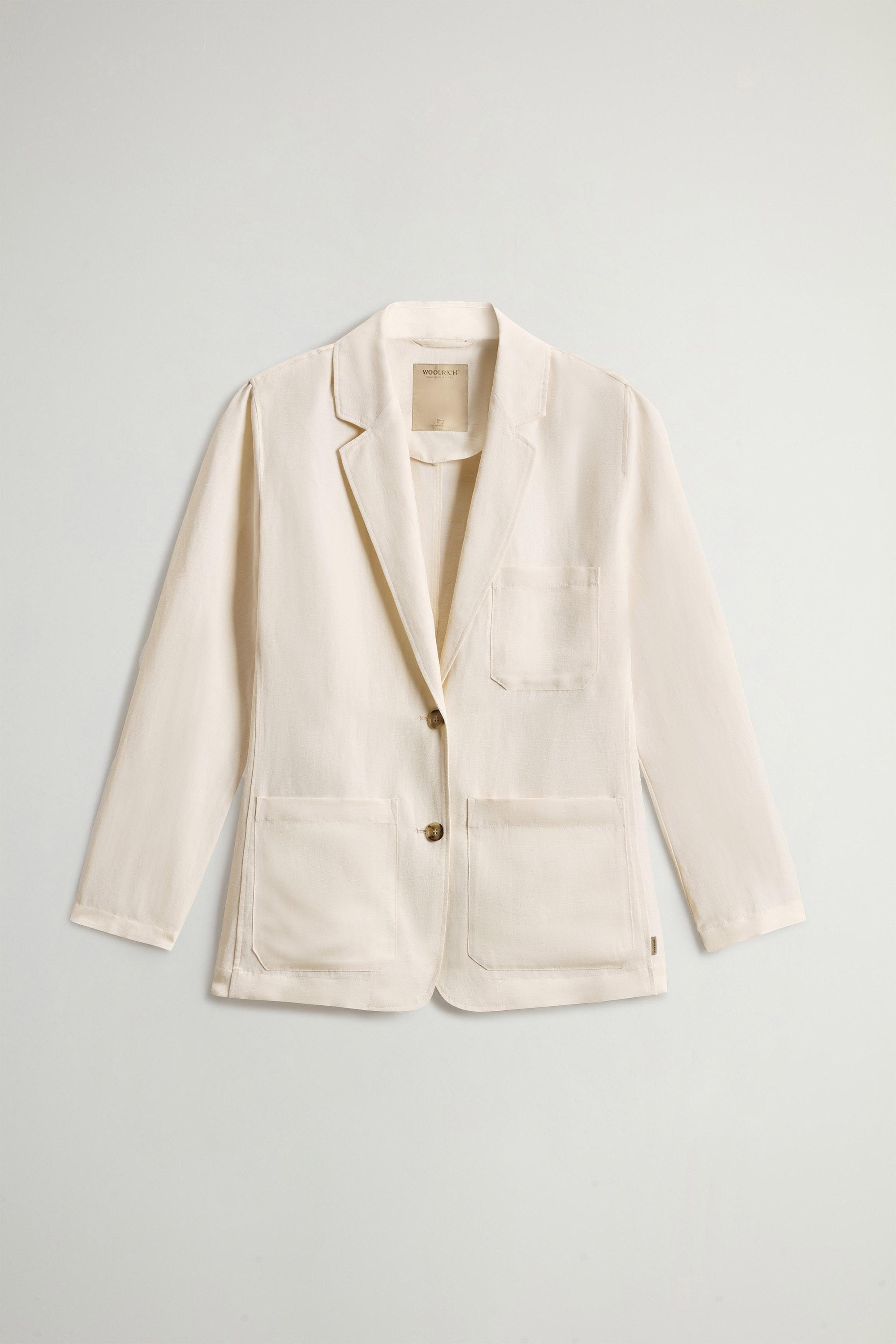 LYOCELL LINEN BLAZER White photo 5 | Woolrich