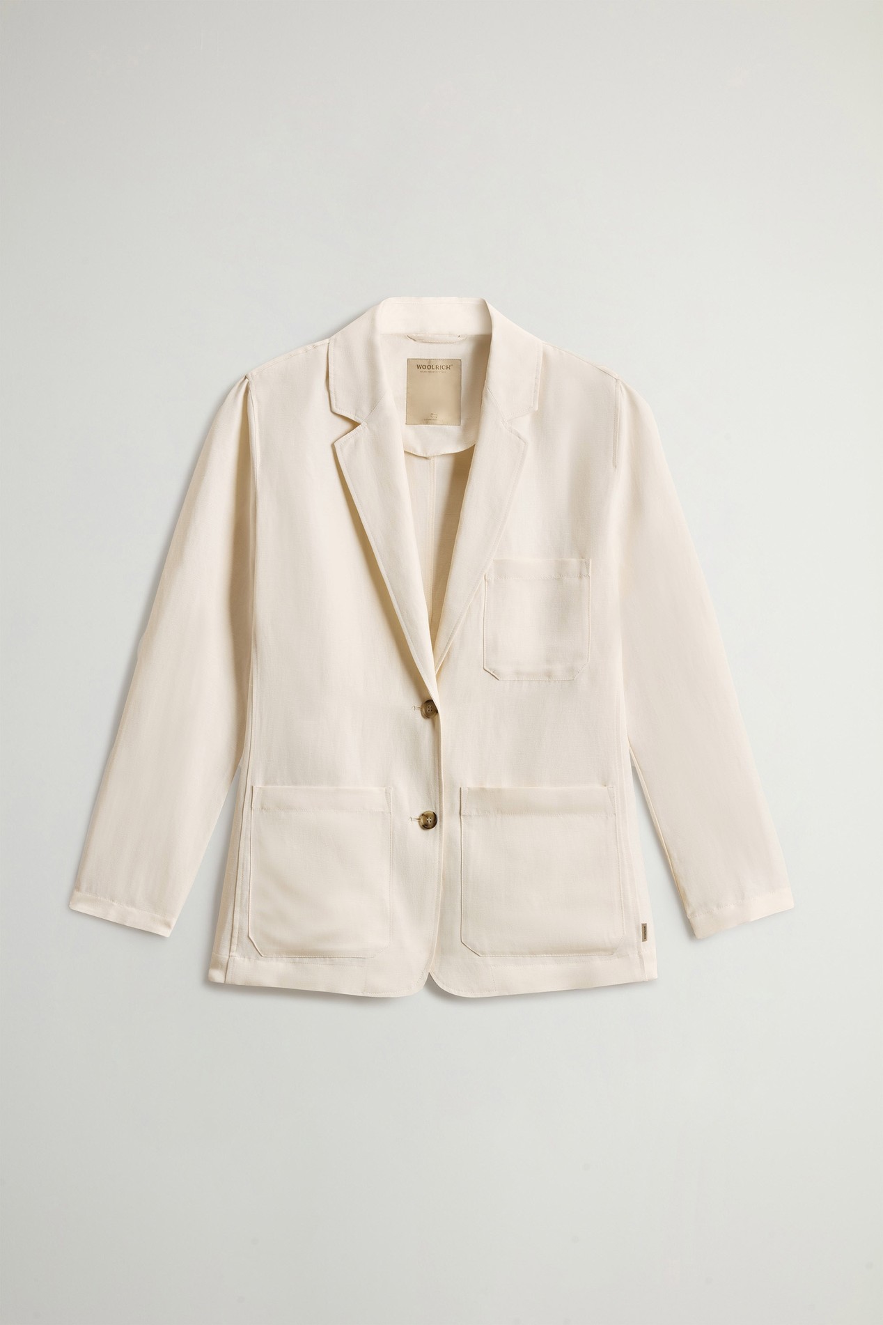 LYOCELL LINEN BLAZER White photo 5 | Woolrich