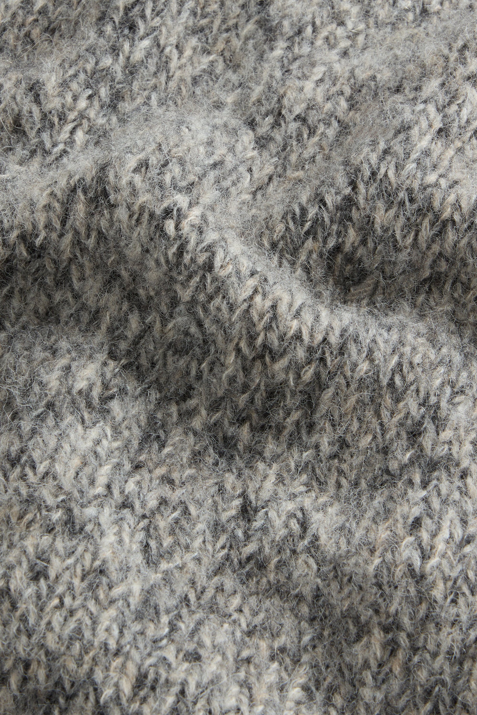 Cardigan in Alpaca and Wool Blend Mouliné Gray photo 6 | Woolrich