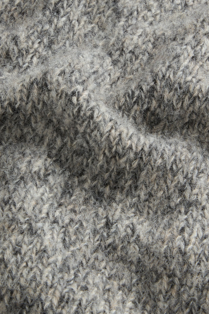 Cardigan in Alpaca and Wool Blend Mouliné Gray photo 6 | Woolrich