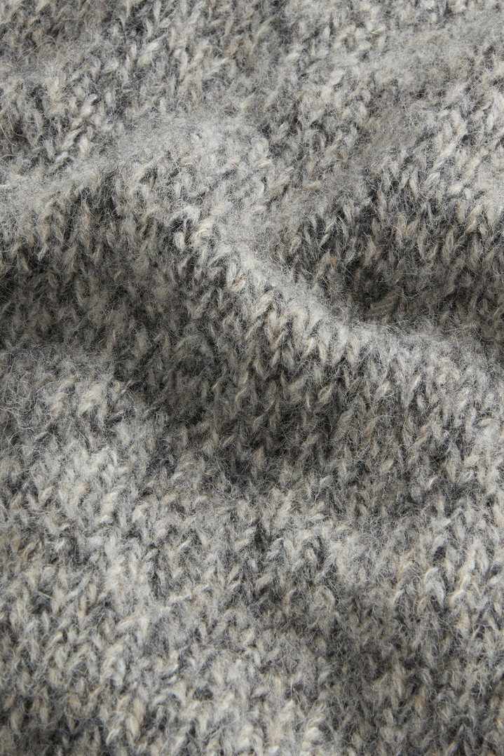 Cardigan in Alpaca and Wool Blend Mouliné Gray photo 6 | Woolrich