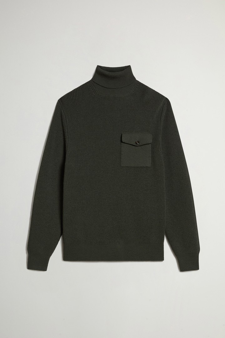 Coltrui van zuivere Merino-scheerwol Groen photo 1 | Woolrich