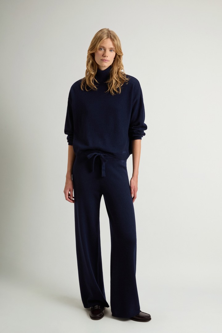 Pantalon en laine et cachemire Bleu photo 2 | Woolrich