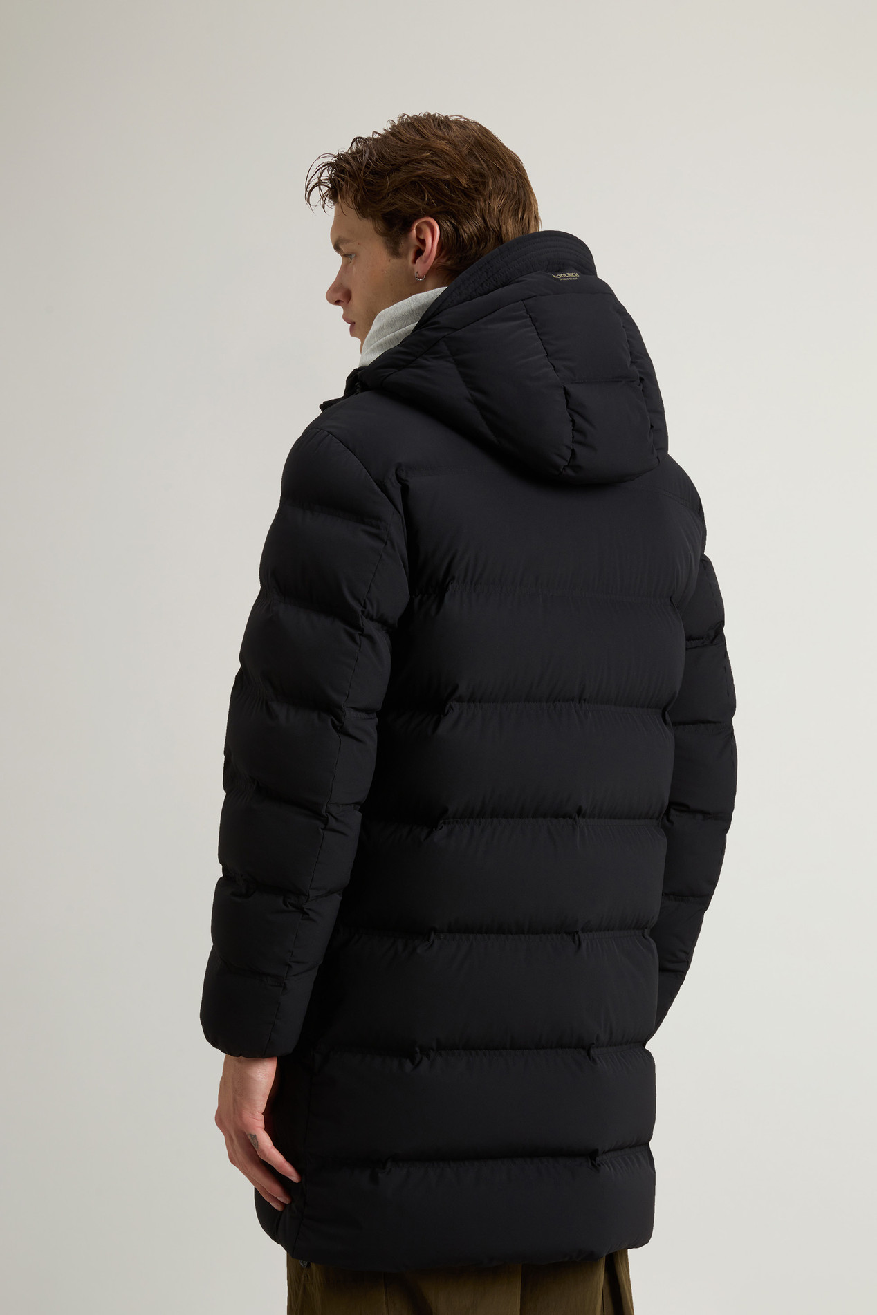 MATT STRETCH LONG PUFFER Black photo 3 | Woolrich