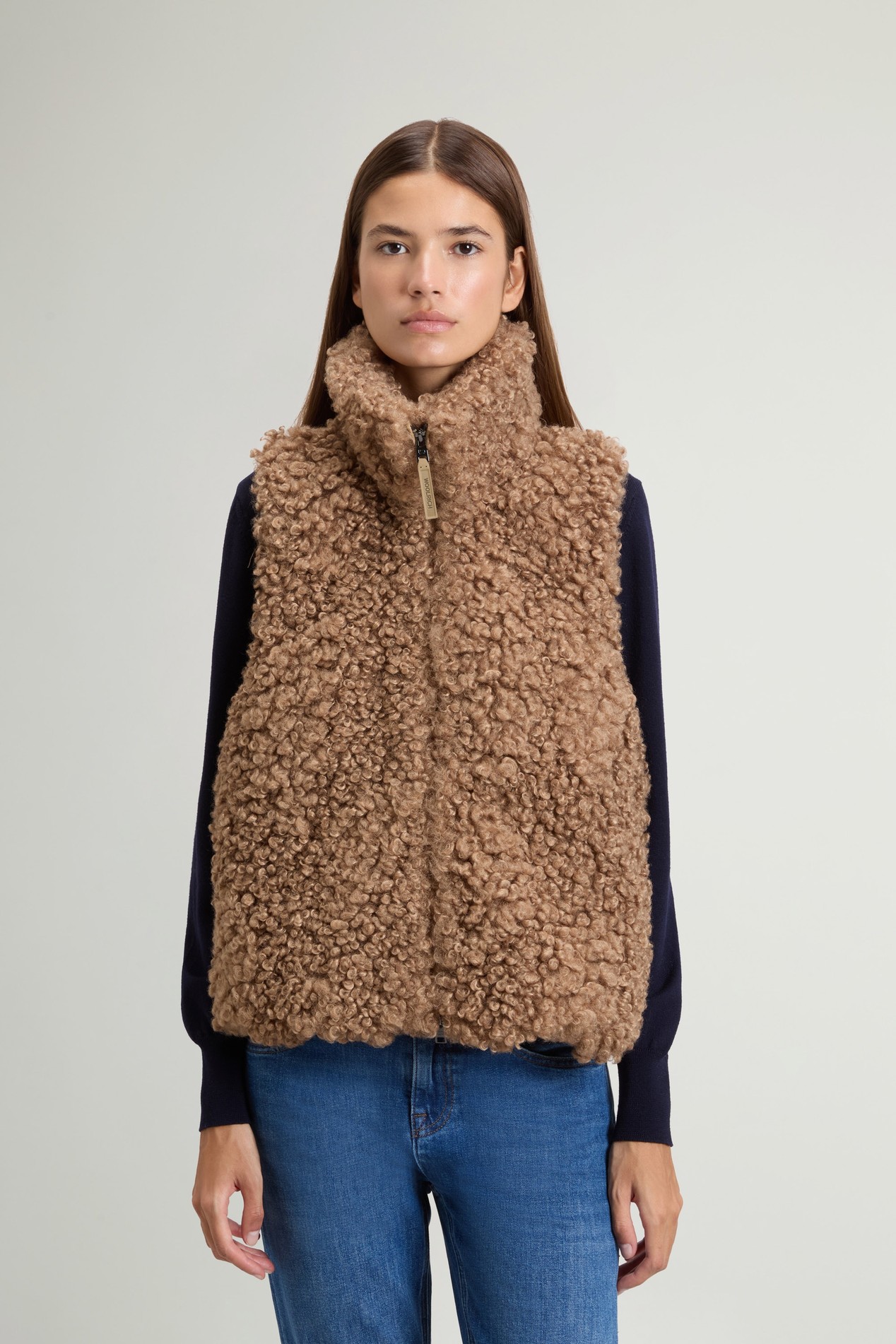 HYBRID CURLY VEST Beige photo 1 | Woolrich