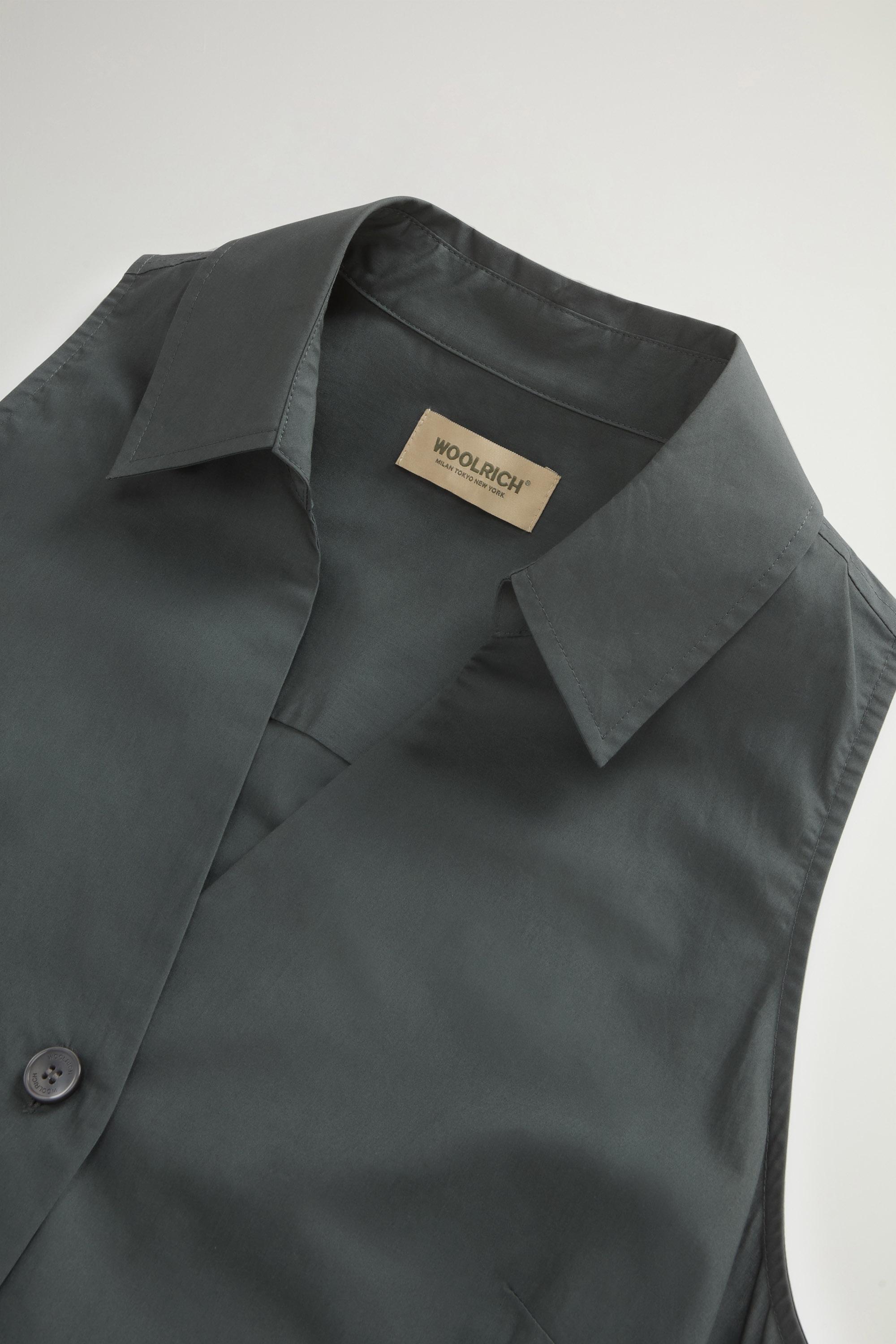 COTTON POPLIN SHIRT DRESS Green photo 6 | Woolrich