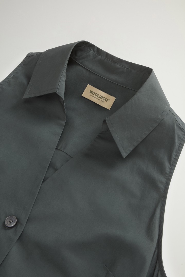 COTTON POPLIN SHIRT DRESS Green photo 6 | Woolrich