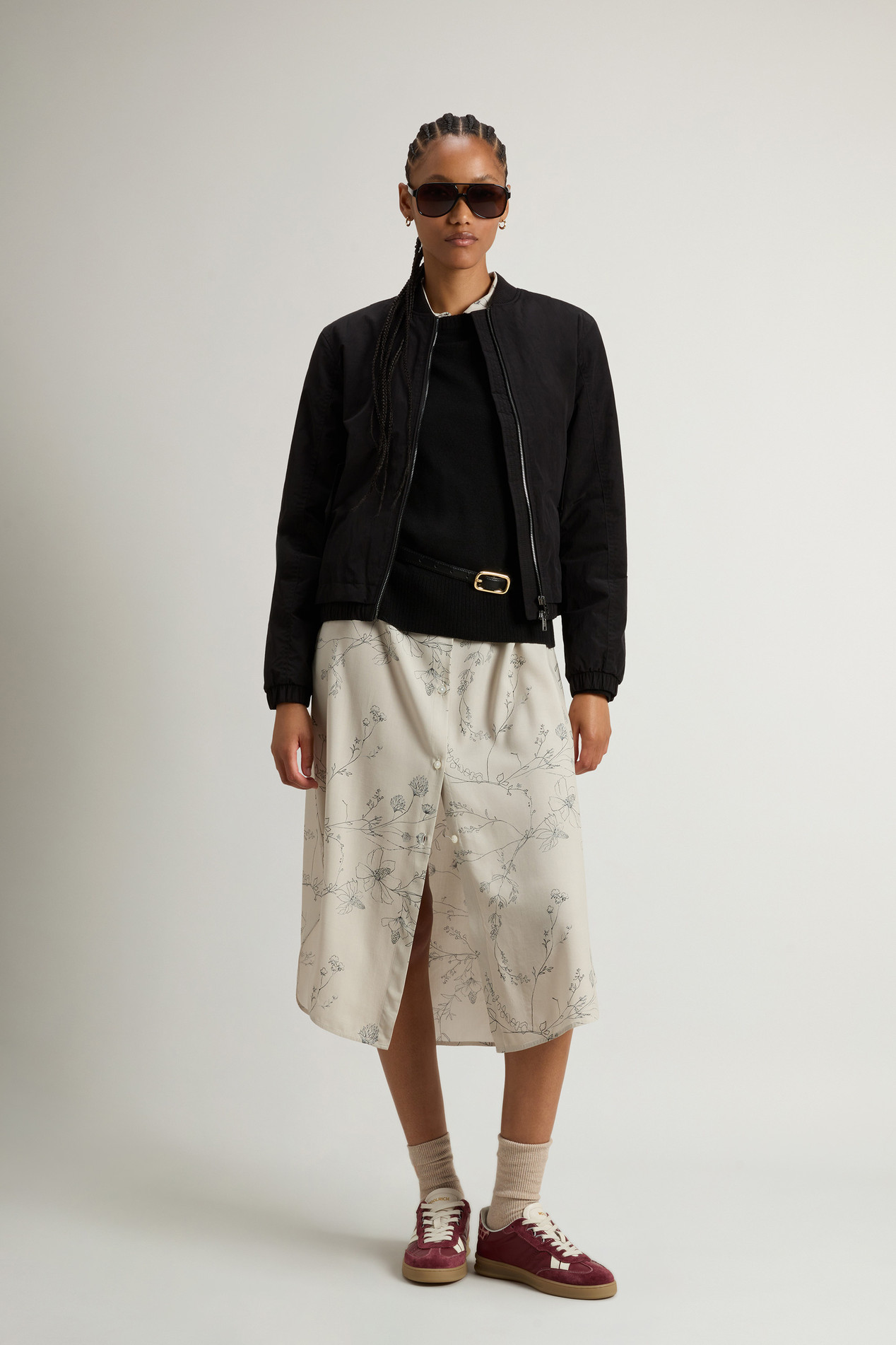 Grace Bomber Jacket in Peached Poly Black photo 2 | Woolrich