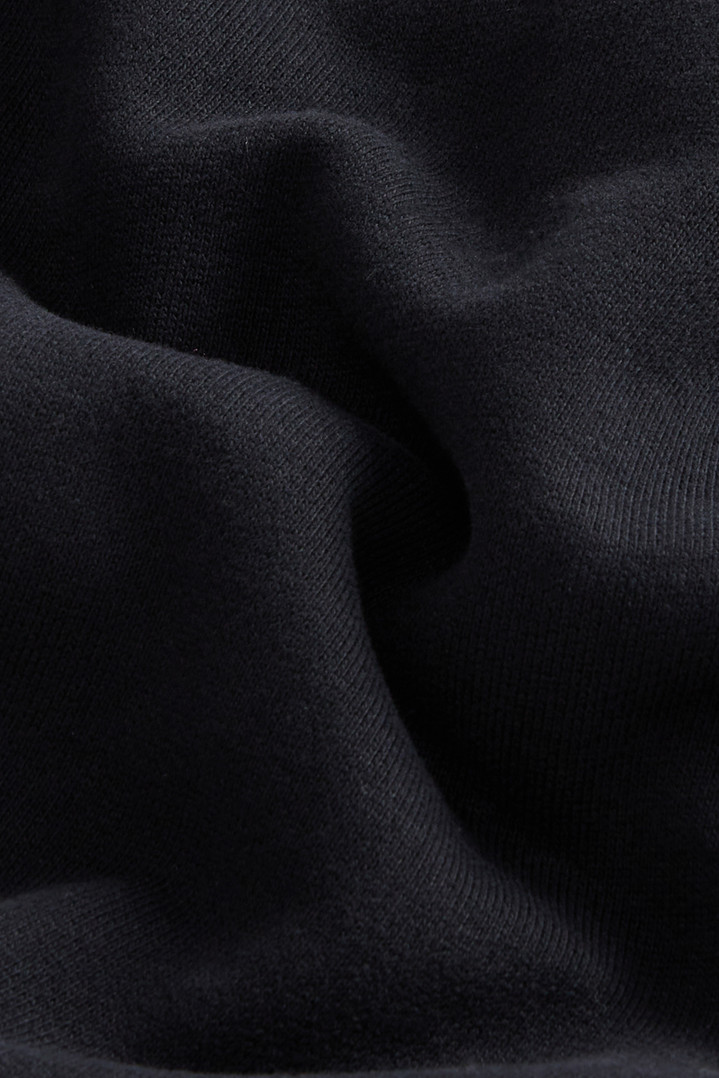 High Neck Sweatshirt in Pure Cotton Black photo 6 | Woolrich