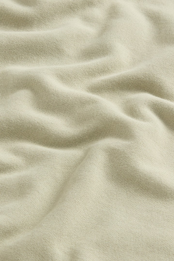 Garment-Dyed Crewneck Sweatshirt in Pure Cotton with Logo Beige photo 2 | Woolrich