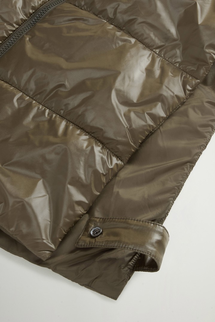 Gilet trapuntato ripiegabile in Urban Light Nylon con cappuccio Verde photo 3 | Woolrich