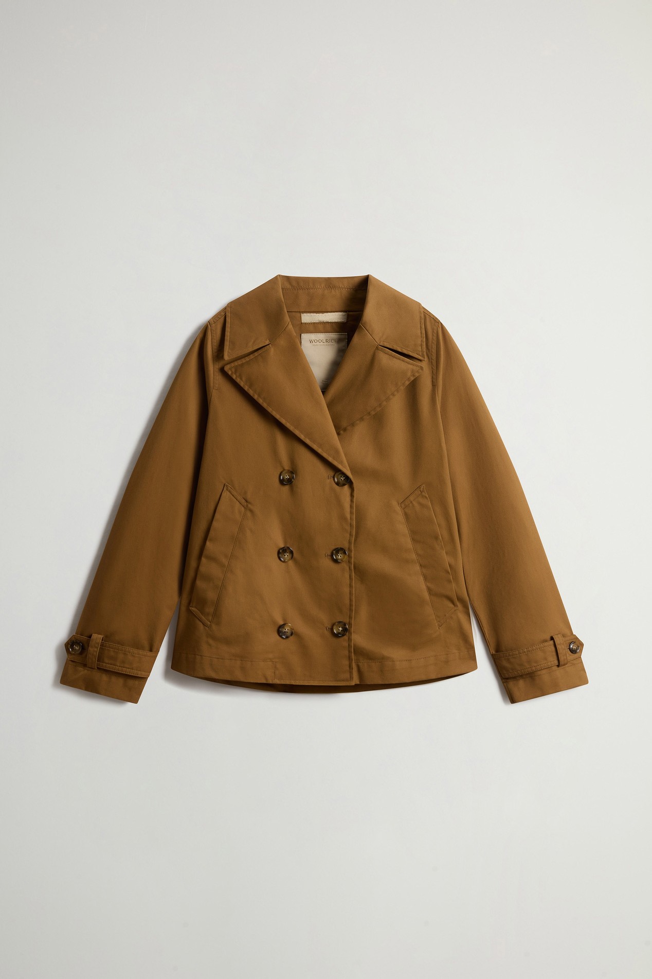 TECH COTTON PEACOAT Brown photo 5 | Woolrich