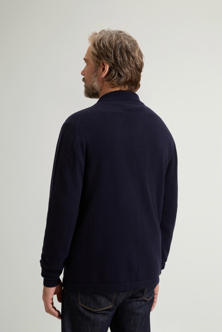WOOL CASHMERE CARDIGAN GG13 Blue photo 3 | Woolrich
