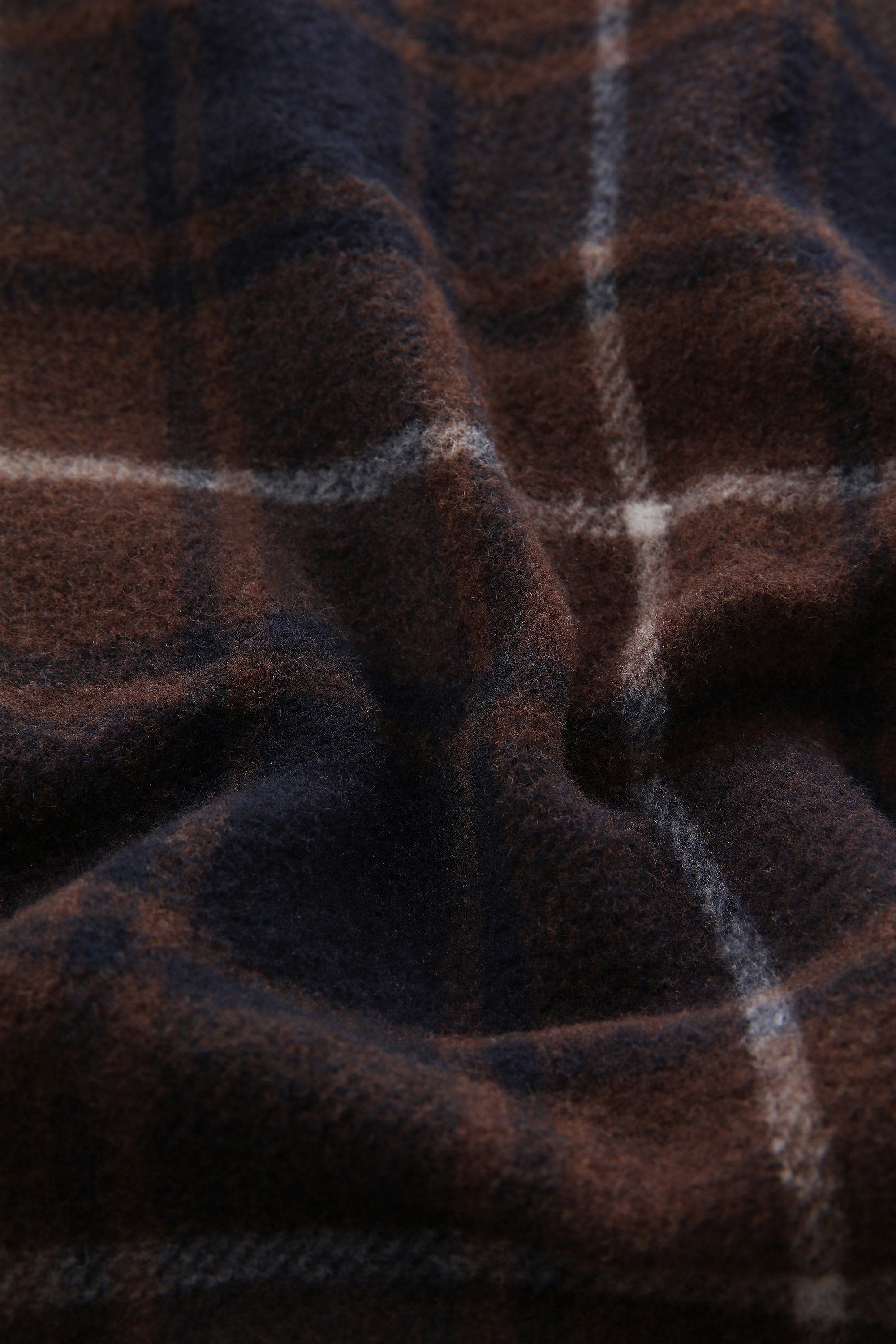 Alaskan Check Overshirt in Bonded Wool Blend Brown photo 5 | Woolrich