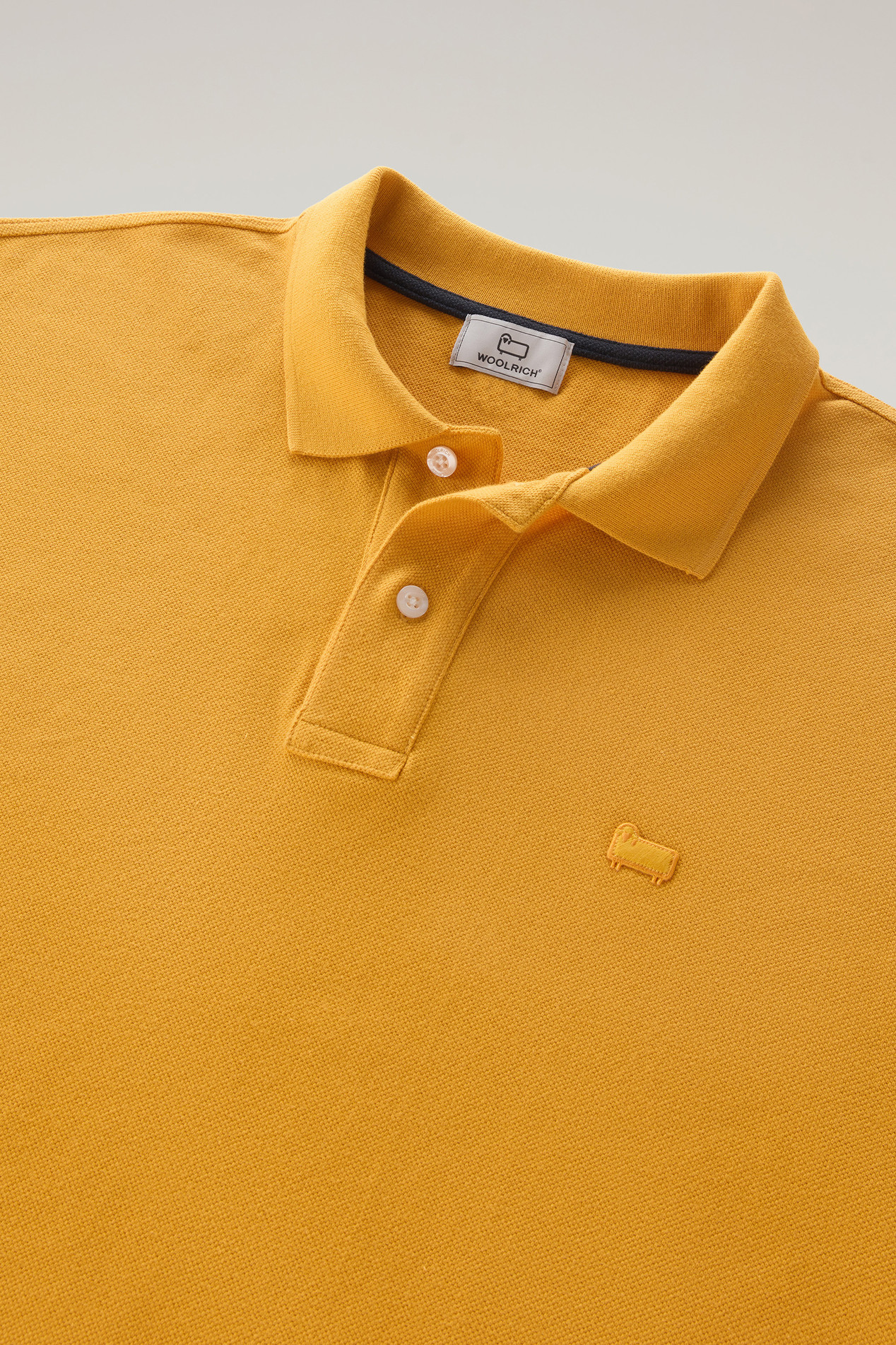 Piquet Polo Shirt in Pure Cotton Yellow photo 2 | Woolrich