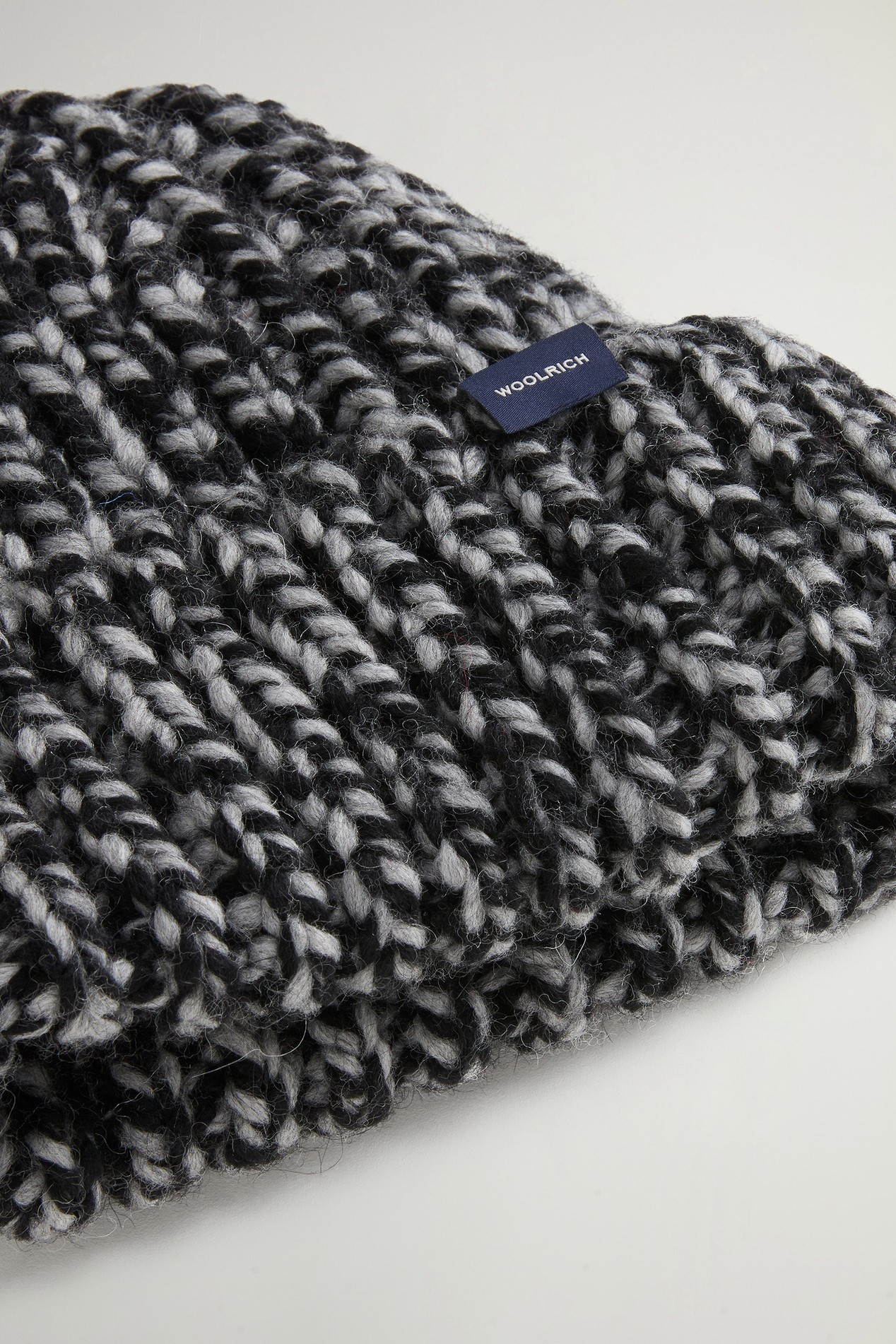 Berretto Chunky in misto lana e alpaca mouliné Nero photo 4 | Woolrich