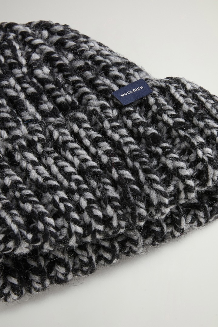 Chunky Beanie in Mouliné Alpaca and Wool Blend Black photo 4 | Woolrich