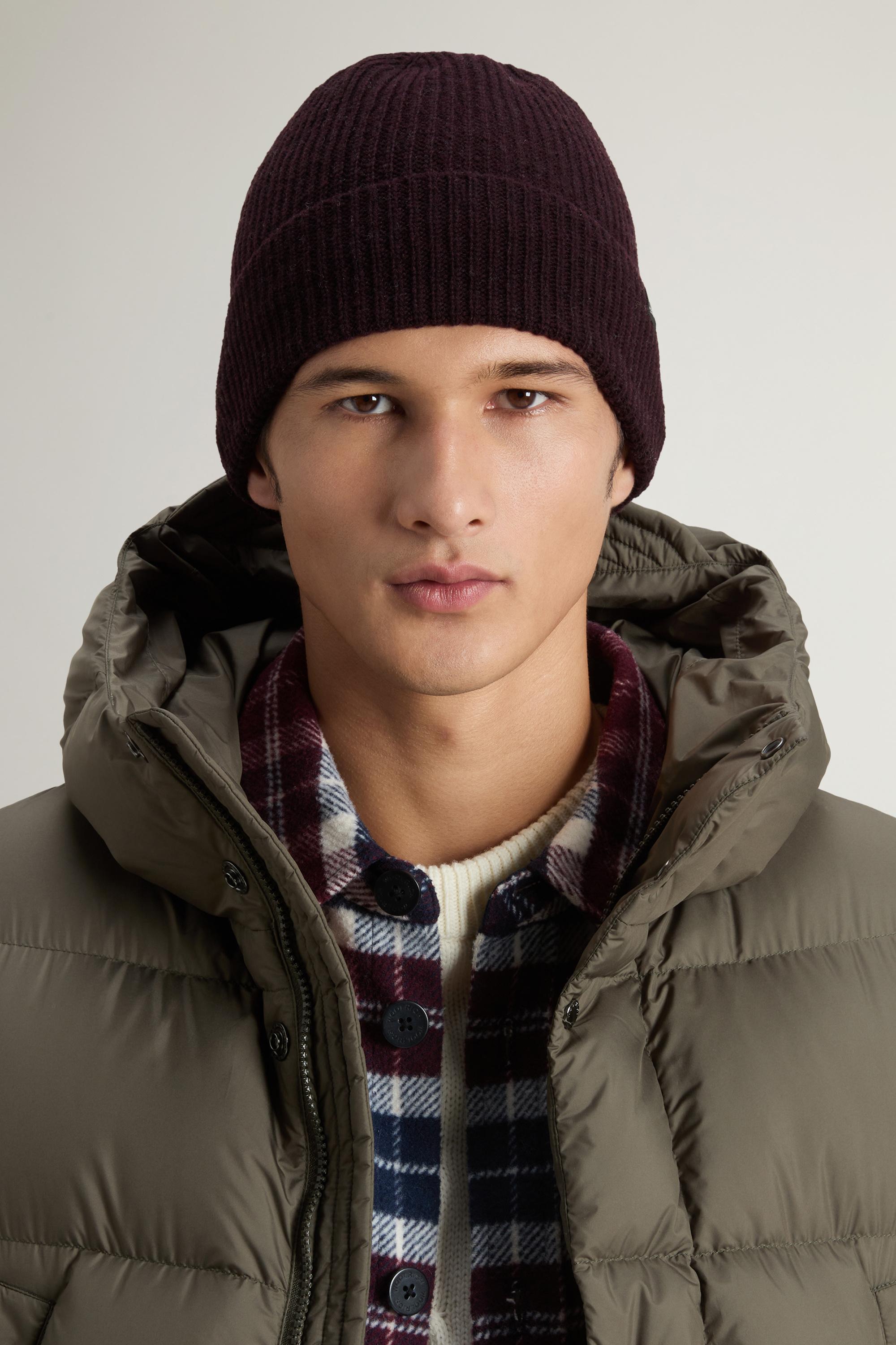 Beanie in Wool Blend Burgundy photo 4 | Woolrich