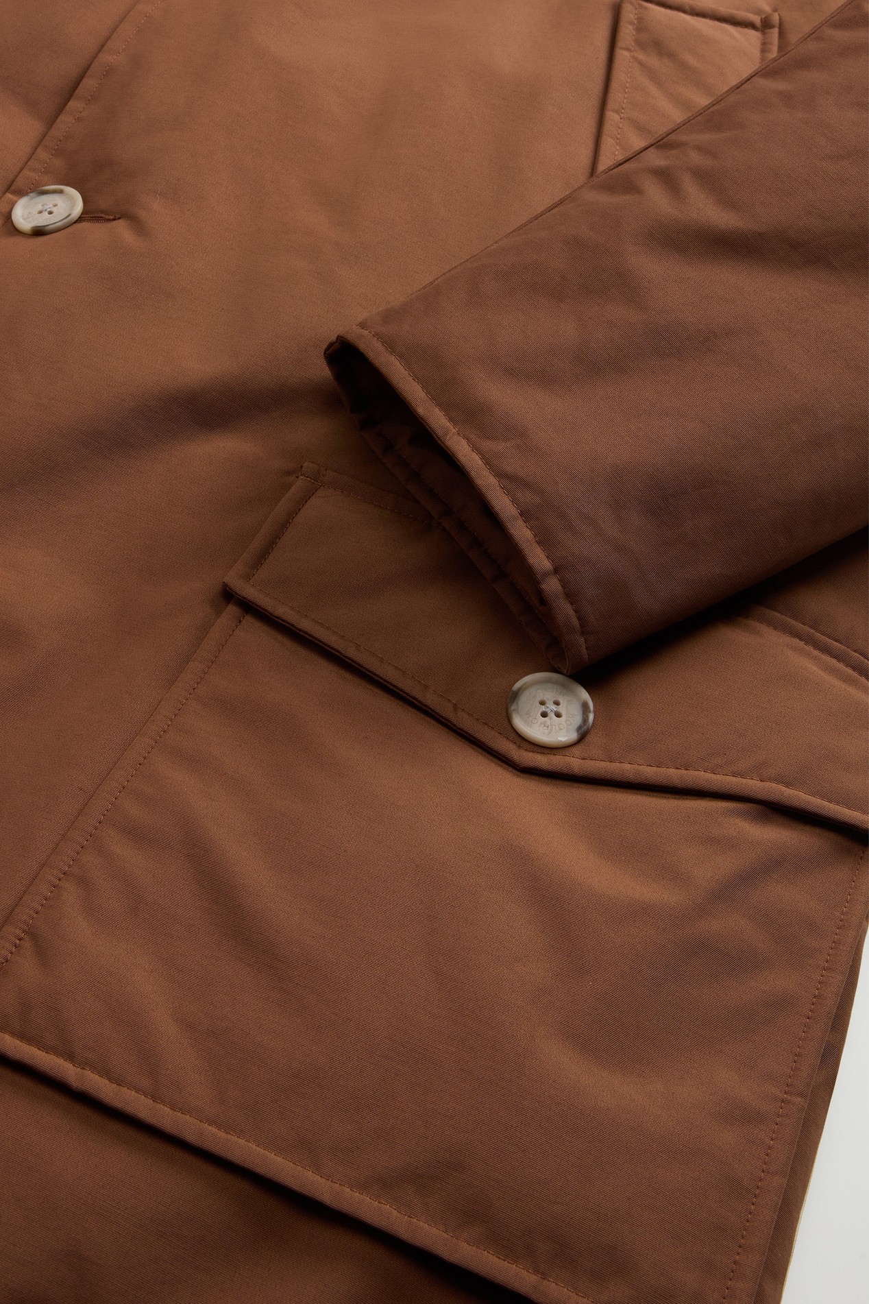 Arctic Parka in Ramar Cloth with Detachable Fur Trim Brown photo 7 | Woolrich